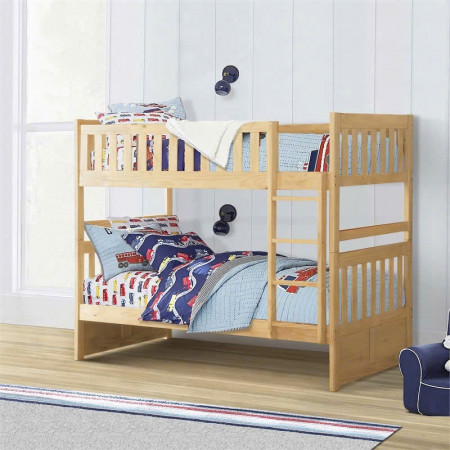 012 Natural : Giường 2 Tầng Leo Thang - 1m / 1m